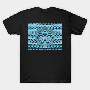 similar shaped mosaic tiles design over a 3D sphere T-Shirt